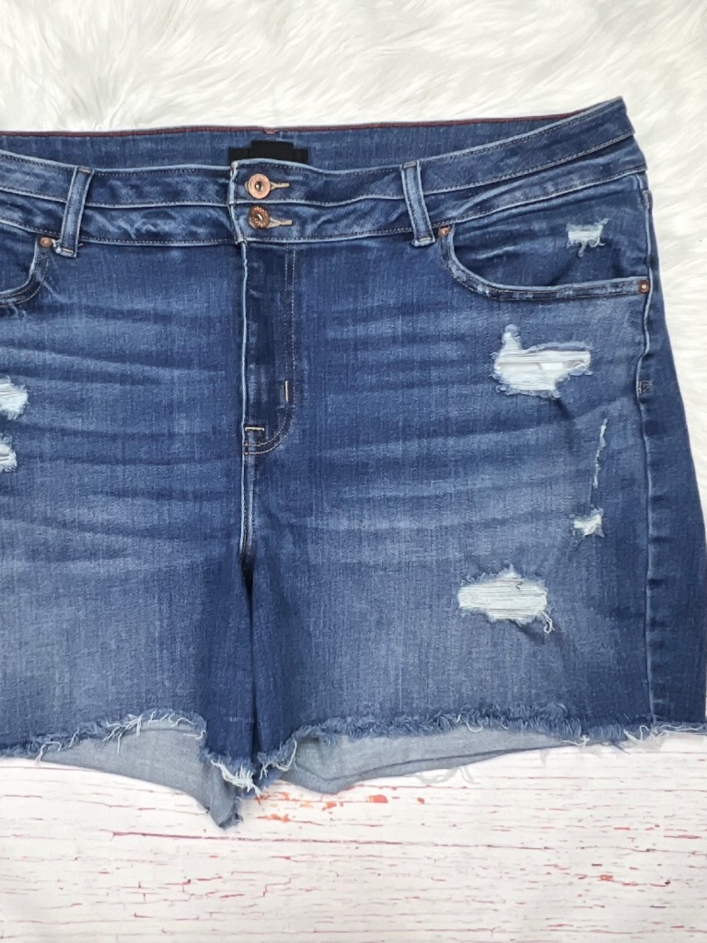 |•EDGELY•| Denim Stretch Jean Shorts Size 20W